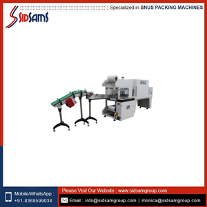 Applicateur automatique de manchons rétractables avec tunnel de chauffage pour l'emballage de bouteilles et de contenants - Product Image 2