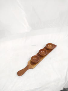 Elegantes y Ecológicos Platos de Madera Duraderos para Servir, Vajilla de Varios Tamaños para el Hogar, Restaurantes y Servicios de Catering, Artesanías de Madera - Product Image 2