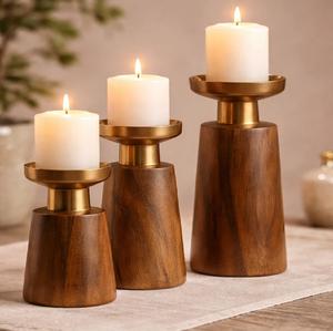 Porte-bougie de luxe en métal et cristal – Candélabre décoratif pour mariage et décoration d'hôtel - Product Image 3