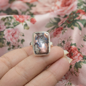 Natural Copper Dolomite Gemstone <b>Ring</b> 925 Sterling Silver Rose Gold Yellow Gold Plated Vintage <b>Statement</b> Jewelry Gift Women <b>Ring</b> - Product Image 6