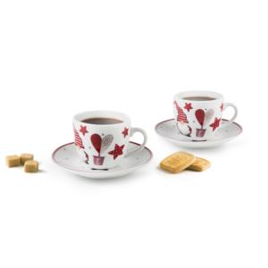 Set di Tazze da Caffè Excelsa con Piattino, Porcellana Gnomo, 7 Cl, Multicolore - Product Image 2