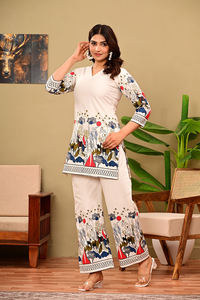ชุดเซ็ตอินเดียแบบดั้งเดิมสำหรับผู้หญิง ยี่ห้อ Aarti Fashion ผ้าฝ้ายพิมพ์ลาย ซัลวาร์ คามีซ แห้งเร็ว ใส่ได้ทุกฤดู เหมาะสำหรับงานปาร์ตี้และใส่ลำลอง - Product Image 4