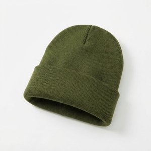 Custom 3D Embroidery Beanie <b>Hat</b> Unisex Knitted Winter Cuffed Beanie Warm Stretch Knit <b>Cap</b> OEM Logo Wholesale - Product Image 6