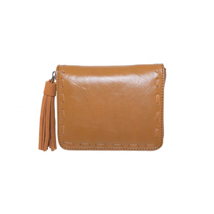 สร้อยข้อมือหนังวัวทำด้วยมือด้วยพลอยตาเสือแท้ขนาดใหญ่เปลือกหอยทาสีด้วยมือโดยรอบเป็นสีน้ำตาลอ่อน - Product Image 6