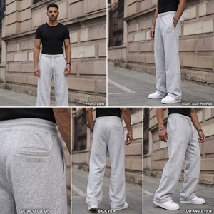 Pantalones Anchos Holgados para Hombre al por Mayor, Estilo Urbano, Antipilling, Cintura Elástica con Cordón, 100% Algodón Personalizado - Product Image 6