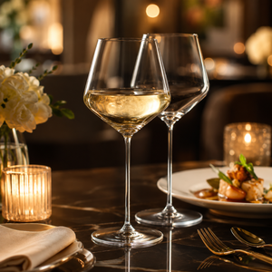 Verre à vin en borosilicate fait main avec logo personnalisé, 800 ml, pour cadeaux d'entreprise et kits de bienvenue promotionnels - Product Image 4