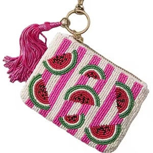 Monedero de lujo hecho a mano con cuentas, mini organizador que evita que pequeños objetos como bálsamo labial, auriculares o llaves de casa se vayan al suelo. - Product Image 3