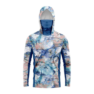 Wholesale Men's Pink Camouflage Long Sleeve Fishing Hoodie UPF 50 Anti-Uv Sun Protection Pullover Jacket - Product Image 2