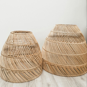 Decorative Rattan Lampshade Natural Woven Wicker Pendant <b>Light</b> Shade for Living Room Dining Room Lighting Wholesale Supplier - Product Image 4
