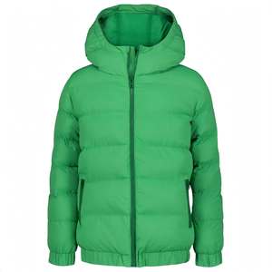 Top Selling Down Jackets Hooded Zipper Long Sleeve Unisex Bright Green Coats Casual Loose Cotton padded Puffer Jacket Apparel - Product Image 1
