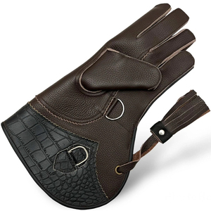 Gants de fauconnerie extra longs en daim premium, double couche, respirants, imperméables, résistants aux morsures, pour l'entraînement des oiseaux et la manipulation des animaux de compagnie - Product Image 1