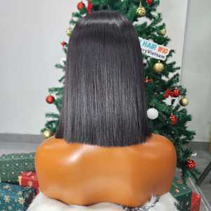 Vietnamese Virgin Hair Long Straight <b>Lace</b> <b>Front</b> <b>Wig</b> Double Drawn 5X5 Closure Glueless Transparent <b>Lace</b> Medium Cap Salon Wear - Product Image 4
