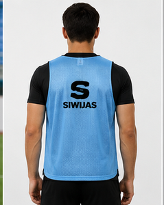 เสื้อกั๊กฝึกซ้อมกลางแจ้งน้ำหนักเบา SIWUAS สีแดง ผลิตจากผ้าตาข่ายและโพลีเอสเตอร์ สำหรับผู้ใหญ่ ใช้สำหรับฝึกซ้อมฟุตบอล พร้อมพิมพ์ลายโลโก้ S ด้วยเทคนิคซิลค์สกรีน - Product Image 3