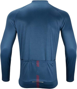 Maillot de Ciclismo Personalizado Unisex de Manga Larga con Bolsillos Reflectantes, Cierre Completo, Transpirable, Sublimado, 100% Poliéster 220g - Product Image 4