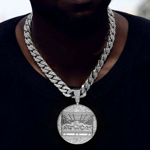 สร้อยคอแบบ Cuban Link ชุบเงินประดับเพชรเลี้ยงในห้องปฏิบัติการ สไตล์ฮิปฮอป สำหรับทุกเพศ ขายส่งจากโรงงานโดยตรง ทันสมัย - Product Image 1