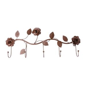 Gancho de Pared de Hierro Fundido Hecho a Mano con Forma de Rosa – Gancho para Abrigos Floral Negro Rústico Antiguo y Colgador Resistente para Decoración del Hogar - Product Image 3