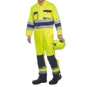 Custom Hi Vis Reflective Safety Coverall for Men Durable PPE Workwear Uniform Boiler Suit Mechanic Construction Work <b>Overall</b> - Product Image 4