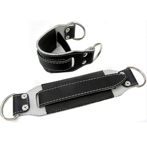 Correas de nailon negras para fitness con anillos metálicos, equipo de ejercicio duradero para adultos - Product Image 5