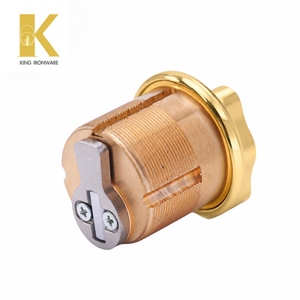 Serrure à cylindre en laiton, sans clé, finition laiton poli, 32 mm, pour la sécurité des portes d'entrée résidentielles - Product Image 4