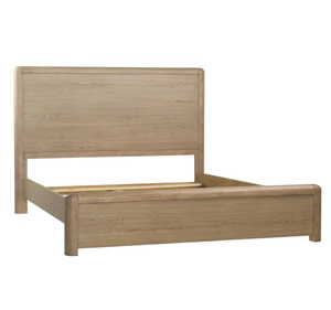 โครงเตียงไม้สักแท้ทันสมัย หุ้มผ้าบุอย่างดี นอนสบาย เป็นมิตรกับสิ่งแวดล้อม หัวเตียงผ้า ดีไซน์มินิมอล เตียงไม้แบบแท่น ขนาดคิงไซส์ - Product Image 1