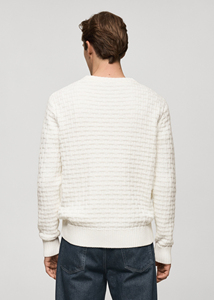 Fashion Men Knitted Sweater <b>100</b>% Cotton Warm Soft <b>Yarn</b> Breathable Comfort Fit Minimal Look for Cold Weather Everyday Casual Wear - Product Image 4