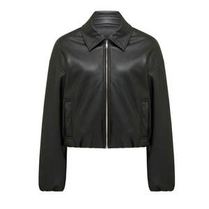 Vestes en cuir véritable pour femmes, fabriquées en usine, style crop, pour adultes, vestes en cuir tendance pour femmes - Product Image 4