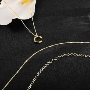 Women's Trendy 14K Gold Plated Layered Necklaces Cute Fashionable Stackable Dainty Chain <b>Beach</b> Style Pen <b>Accessory</b> - Product Image 1