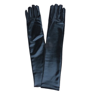Gants longs pour femmes de 45 cm de long, en similicuir extensible, pour soirée, opéra, costume - Product Image 3