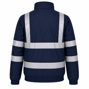 Factory Price Mens Reflective Safety <b>Jacket</b> Zipper Pockets <b>High</b> <b>Visibility</b> Tape Thermal <b>Softshell</b> Coat Wholesale Workwear <b>Jacket</b> - Product Image 2