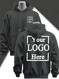 Sudadera con Capucha Personalizada para Hombre con Foto/Texto, de Forro Polar, Poliéster/Algodón Ecológico, con Bolsillo Canguro y Bolsillo Frontal, Lavable a Máquina - Product Image 2