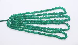 ลูกปัดออนิกซ์สีเขียวทรงก้อนเรียบขนาด 6-7 มม. ลูกปัดพลอยออนิกซ์สีเขียวรูปไข่ไม่สม่ำเสมอ ขนาด 16 นิ้ว ร้อยเป็นเส้น ออนิกซ์สีเขียวธรรมชาติแบบเรียบ - Product Image 2