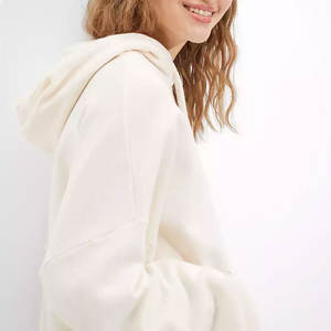 Hoodie oversize en molleton à épaules tombantes, design uni, logo personnalisable et de haute qualité / Vêtement décontracté pour femme à prix abordable - Product Image 2