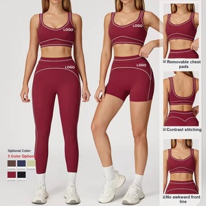 Shorts Deportivos de Yoga y Pilates, Marca Reconocida, Transpirables, Sin Costuras, Cuello Redondo, Cintura Media, Ecológicos, de Spandex - Product Image 1