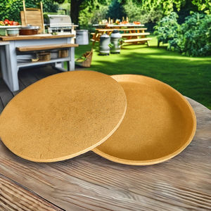 Assiettes jetables de camping écologiques biodégradables compostables de qualité supérieure en matériau de son de riz, résistantes à l'eau, compatibles lave-vaisselle, pour la restauration - Product Image 1