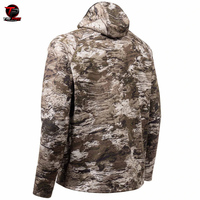 Sweat à capuche de chasse pour homme en polaire épaisse, camouflage, avec fermeture éclair verticale sur la poitrine et masque facial intégré
