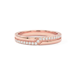 Nouvelle Arrivée Bague de Mariage Empilable en Or Massif 9K 10K 14K 18K avec Diamant de Laboratoire Rond Minimaliste et Pavé de Diamants pour Anniversaire - Product Image 3