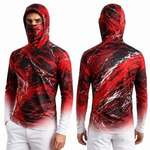 เสื้อยืดแขนยาวตกปลาผู้ชาย พิมพ์ลายโลโก้ตามสั่ง ป้องกันแสงแดด UPF 50+ สำหรับกิจกรรมกลางแจ้ง สไตล์ลำลอง - Product Image 5
