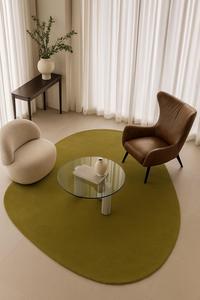 Modern Hand Tufted Wool Rug Soft Carpet <b>Mat</b> for Bedroom Outdoor Picnics Washable Reversible Non-Slip PET Friendly for Home Use - Product Image 1