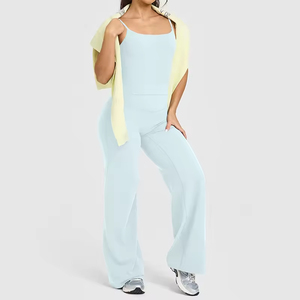 Nouvel ensemble de tenue de yoga pour femmes, débardeur respirant pour femmes, pantalon de sport, taille plus, ensembles de yoga sans couture, fitness pour femmes - Product Image 3