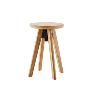 Solid Teak <b>Wood</b> Portable Modern Minimalist Outdoor Dining Home Bar <b>Stool</b>-Waterproof & Eco-Friendly - Product Image 1