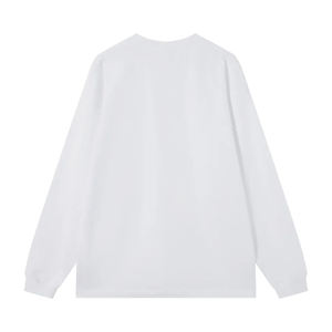 T-shirt en coton à manches longues, col rond, personnalisé OEM/ODM, de haute qualité, pour femmes et hommes, style universitaire, coupe oversize - Product Image 4