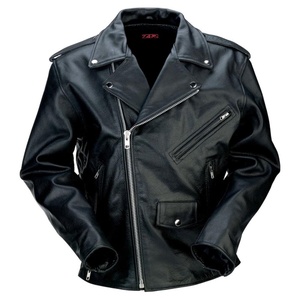 Men's Summer Fashion Leather Jacket with Sheep <b>Fur</b> Breathable and Button Decorated - Product Image 2