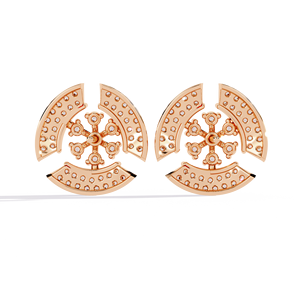 Pendientes de Diamantes Cultivados en Laboratorio con Corte Redondo de Diseño Único, Oro de 14K, Certificados por IGI, para Regalo, Fiesta y Aniversario - Product Image 5