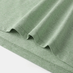 Camiseta de Manga Corta para Hombre INDEX, Color Verde Claro, Cuello Redondo, Corte Regular, Informal, de Algodón Tejido, Color Sólido, Transpirable - Product Image 4