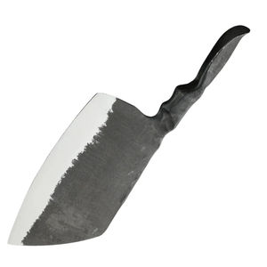 Cuchillo de Cocina Burraq DIY OEM Personalizado Hecho a Mano de Acero al Carbono, Cuchillo Multifuncional con Patrón de Gota de Lluvia, Funda de Cuero, para Uso en la Cocina - Product Image 1