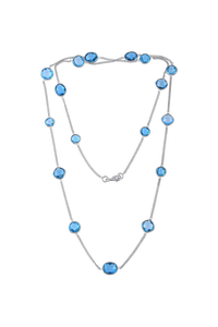 Collar de Topacio Azul en Plata de Ley 92.5 KLSS-40163 - Product Image 5