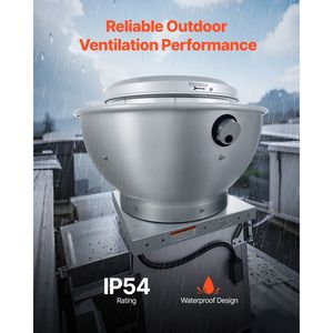 Ventilatore da Cucina Commerciale 2109 CFM, Cappa Aspirante per Ristoranti 0.75HP 560W, Ventilatore a Trasmissione Diretta per Food Truck, Alta Efficienza - Product Image 2