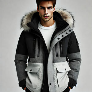 Parka pour homme grande taille, haute qualité, nouvelle mode, imperméable, réversible, parka d'hiver personnalisée pour homme grande taille - Product Image 5