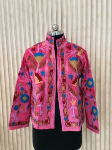 Velvet Printed Autumn Winter <b>Jackets</b> <b>Women</b> Stylish Ethnic Modern Designer Outerwear Breathable Eco-Friendly Vintage Floral - Product Image 2