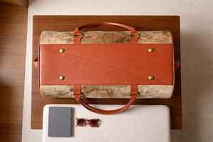 Bolsa de Viaje de Fin de Semana de Gran Capacidad, Ligera, con Cierre, de Cuero Genuino de Primera Calidad, Modelo LHODB-0161 - Product Image 6